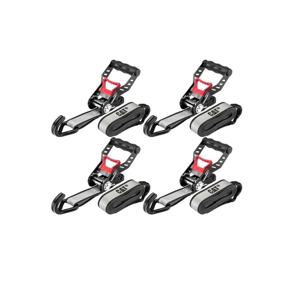 CAT Ratchet Tie Down Set, 4-pack Model 980912ECT Grey/Black 1705099 (1.5"x16')